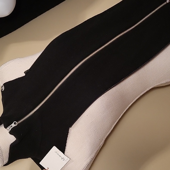 Quince Mongolian Cashmere Ribbed Collar Blazer Jacket Insert Black - Picture 5 of 8